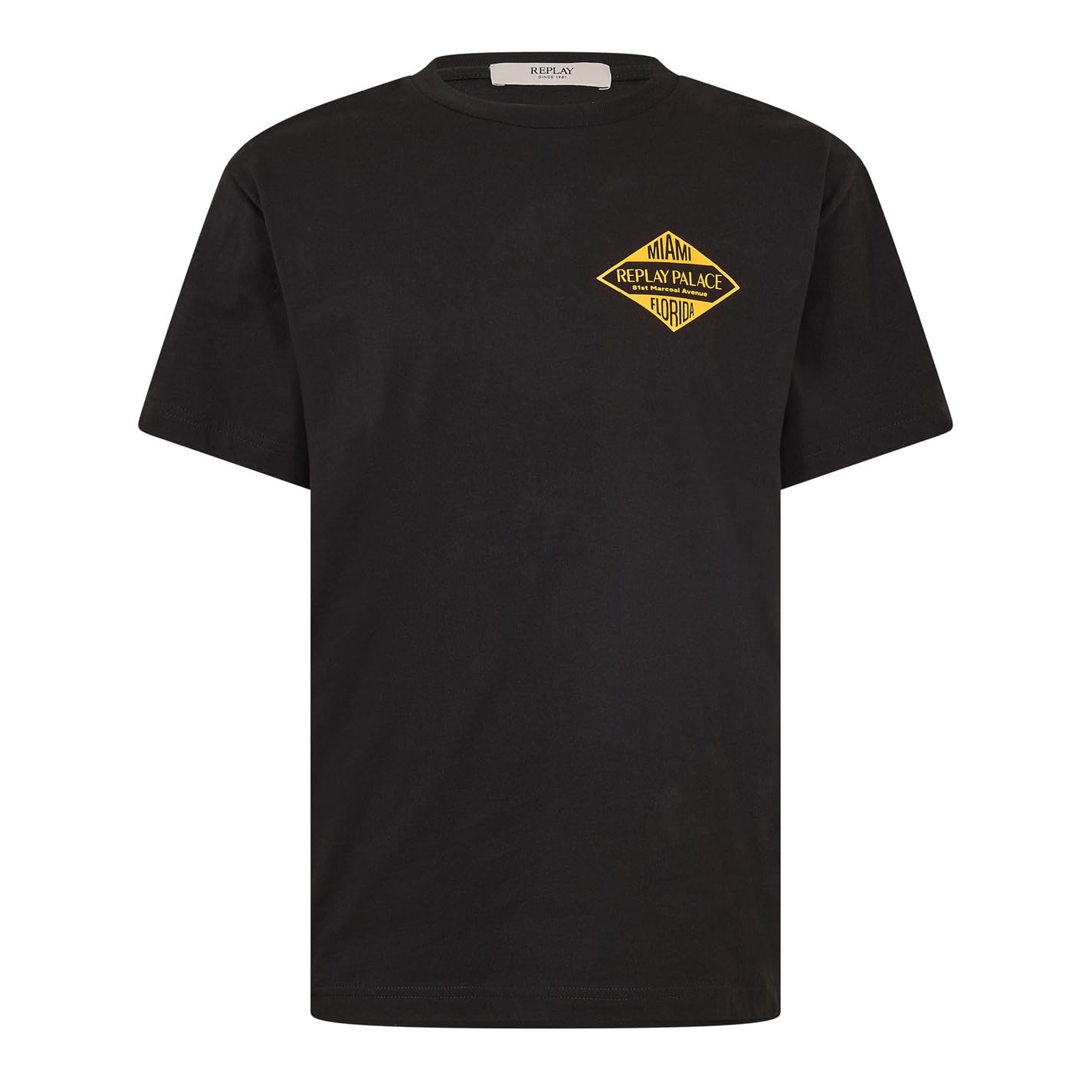 Replay Men's Black Miami T-Shirt - Size: 40