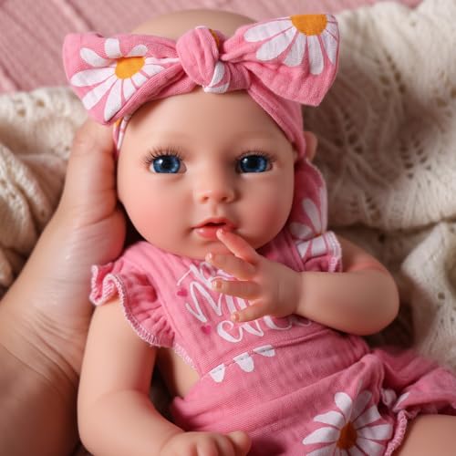 Muñeca Bebé Reborn Silicona Realista 12 Pulgadas miniatura 5