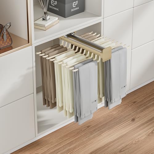 Cintre à pantalons à double rangée extensible avec 22 bras pour dressing