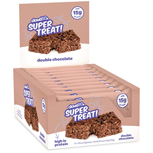 Cloud10 High Protein, Gluten Free, Kosher, No Artificial Sweeteners, Peanut Free, Non-Gmo, Marshmallow Rice Crispy Treats - Double Chocolate - 2.64 Ounce (Pack of 10) - Thumbnail 2