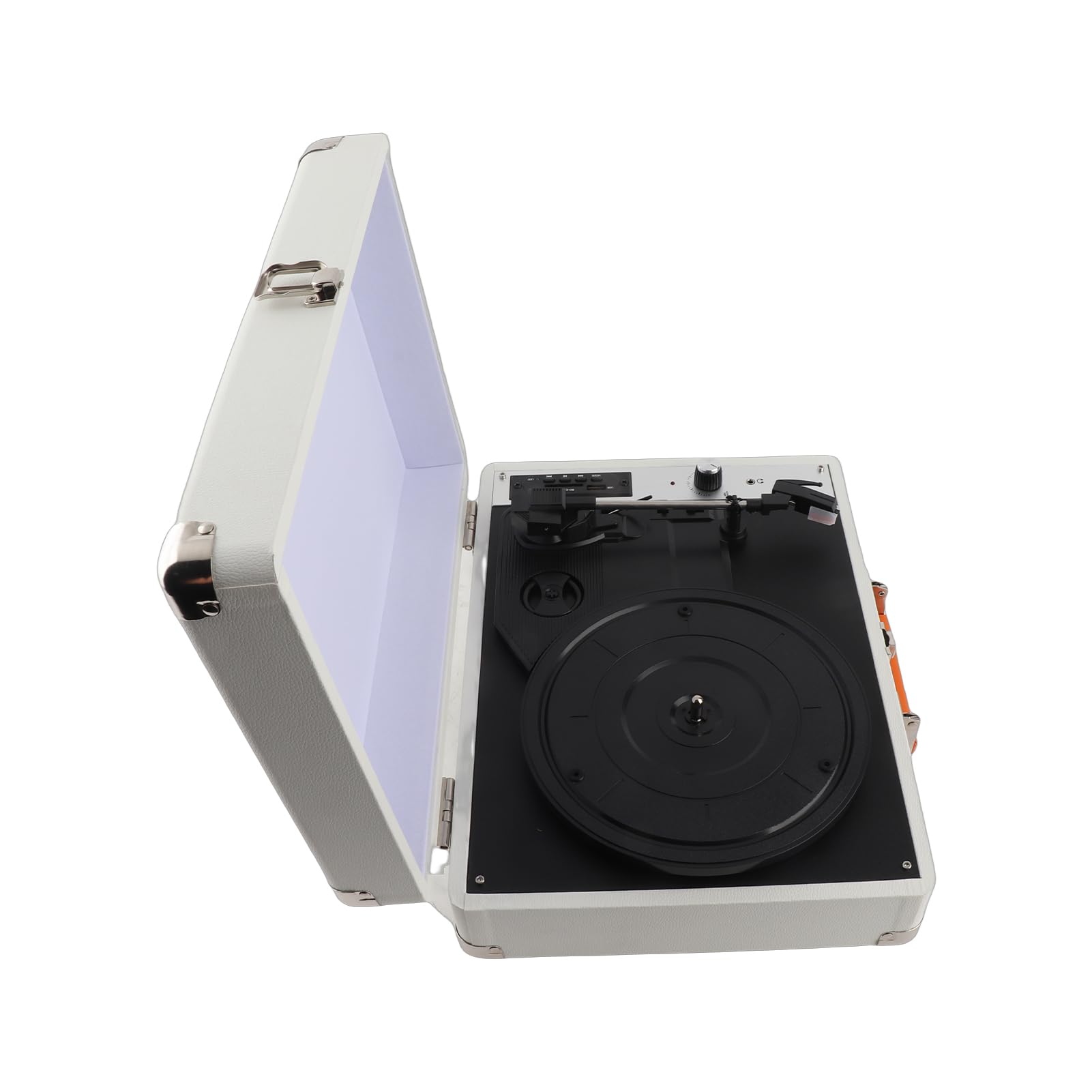 SEAFRONT Giradischi Giradischi Riproduzione Wireless retrò con Supporto Scheda SD USB 33 45 78 Giri/min Altoparlanti Incorporati Porta da 3,5 Mm per Ascolto di Musica Domestica (WHITE)