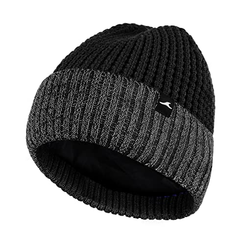 Bonnet réfléchissant Achiou mixte noir taille unique pour hiver