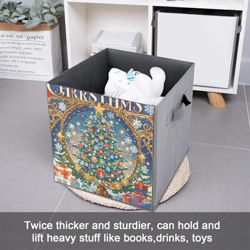 Boîtes de rangement pliables pour puzzles de Noël, draps et jeans