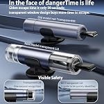 Car Safety Hammer Seatbelt Cutter, 2026 Upgraded Transparent Lid - Image 3