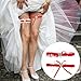 BESTonZON Bridal Lace Stretch Garters Set with Bowknot, Red Elastic Women’s Leg Lace Band for Wedding Bride and Prom, Fashion Garters for Bridal