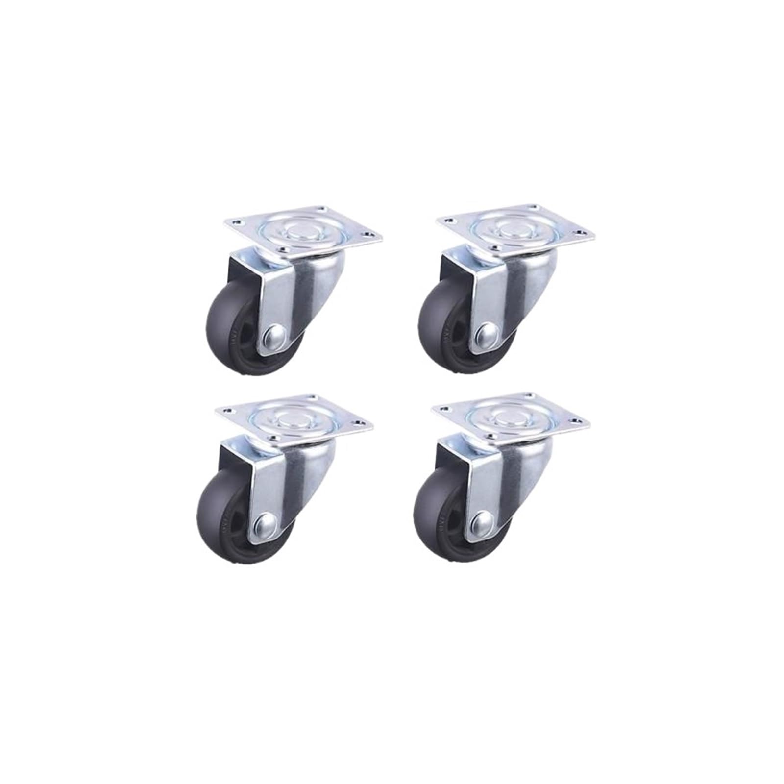 Roulettes de bureau 2,5 cm en polypropylène noir lot de 4