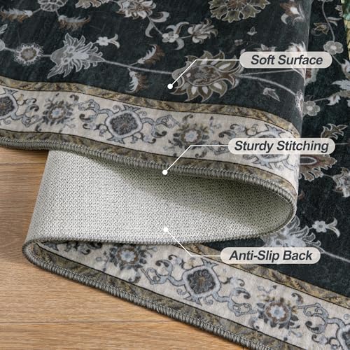 Image of Tangsoo 2x5 Washable Runner Rugs for Hallway, Farmouse Non Slip Rug Runner