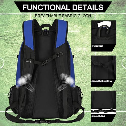 WOLT Lacrosse Bag- Extra Large Lacrosse Backpack for All Sport Gear-Two Sticks Holders and Separate Cleats Compartment Field Hockey Bag