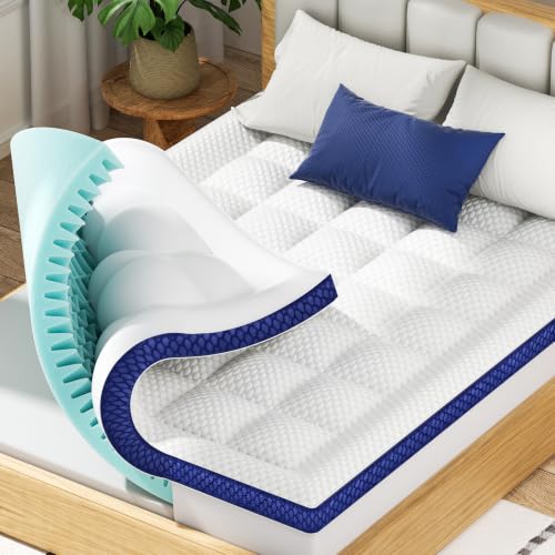 BEDELITE Dual Layer 4 Inch Twin Size Memory Foam Mattress Topper - image 1
