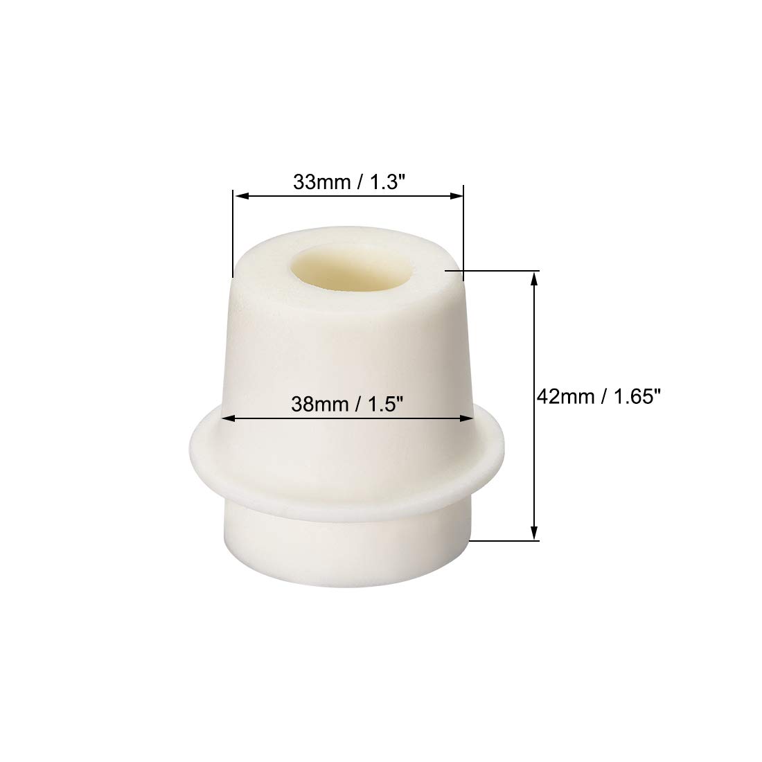 10 Bouchons En Silicone Percés Beiges 8-12 Mm - Pour Tubes à Essai, Flacons, Aquariums | Élastique, étanche, Résistant Aux Acides