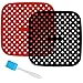 Paquete de 2 revestimientos reutilizables de silicona para freidora de aire, alfombrillas antiadherentes para freidora de aire (8.5 pulgadas)