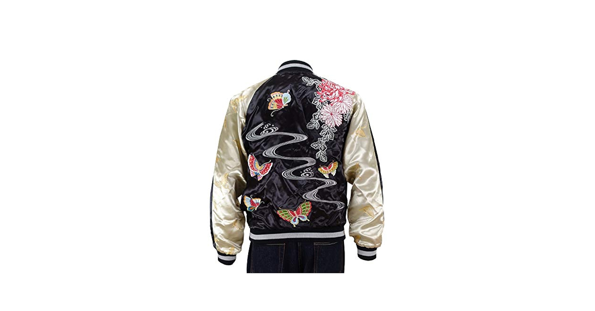 花旅楽団　緑とクリーム　蝶々刺繍スカジャン 71DSmMcDgFL._AC_SL1500_.jpg