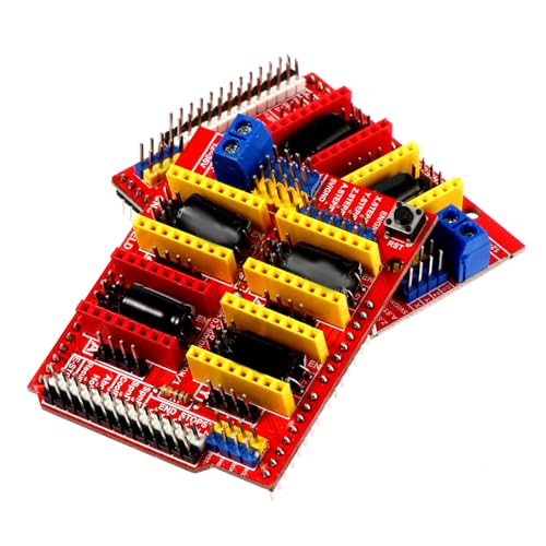 Gatuida 2pcs A4988 Cnc Shield Expansion Board Version 3, Driver Board 12-36v Dc Plastic Black, 3d Printers, Engraving Ma