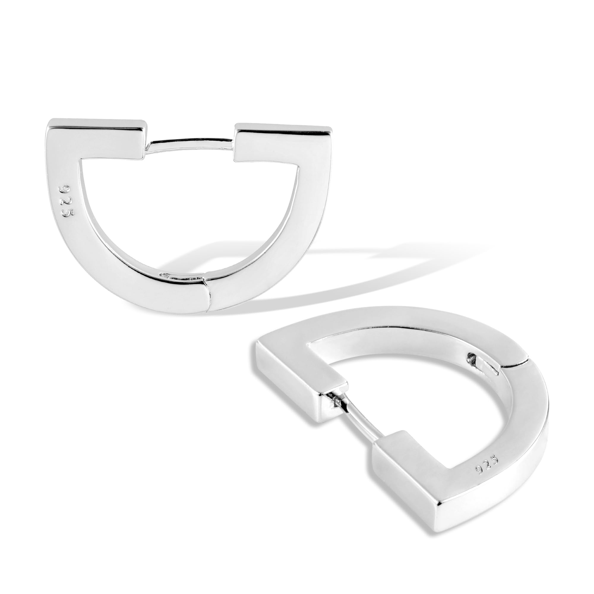 ALEXCRAFT Pendientes Aros Mujer Plata del Ley 925 Chapado 14K Oro Pequeños Regalos Joyeria Quirurgico