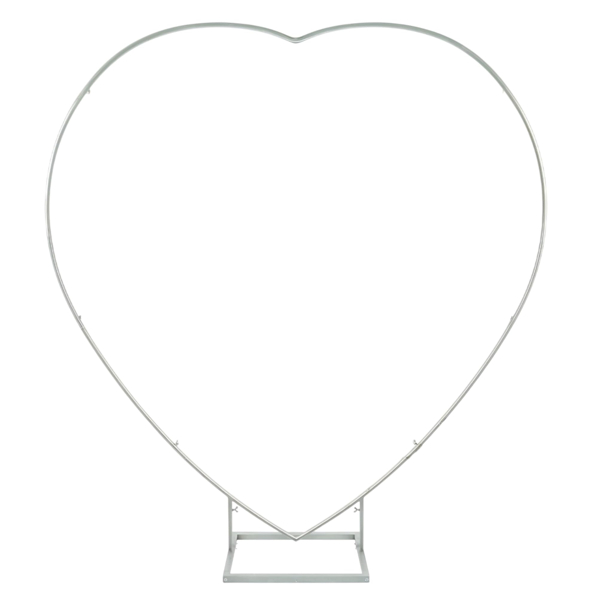Trimming Shop Heart Balloon Arch Stand 6.5ft Party Decoration White Balloon Arch Metal Frame for Birthday Wedding Valentines Baby Shower Bridal Proposal Engagement Background Decor
