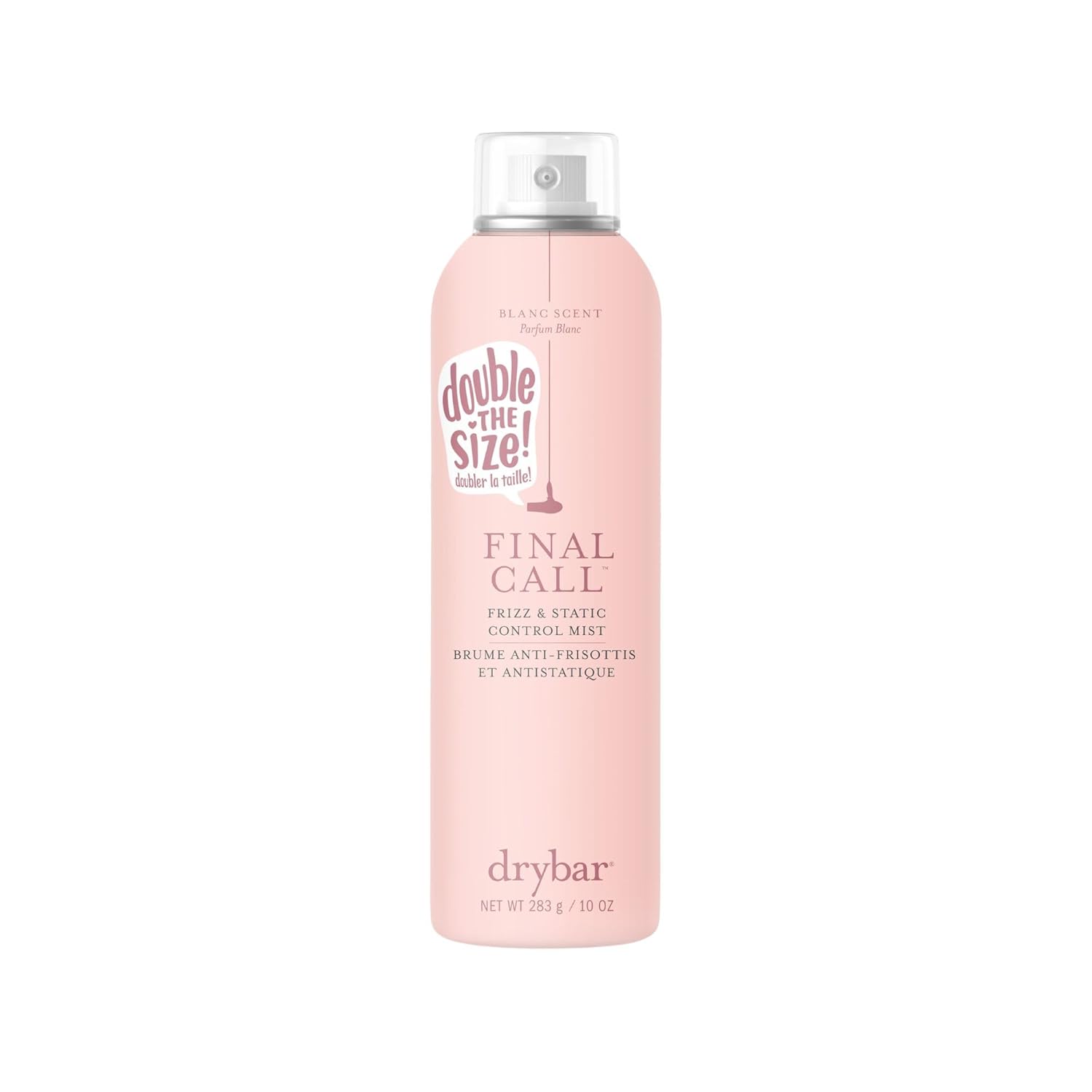 Drybar Final Call Frizz & Static Control Mist | Fights Frizz, Tames Flyaways to Maintain Smooth and Shiny Blowouts, 24 Hour Frizz Control & 72 Hour Static Control