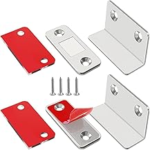 (2 Pcs) L - Shaped Magnetic Latch for Cabinet Doors - Ultra-Strong Cabinet Catch with Mounting Screws, Rust-Resistant Steel Housing – Secure Close Mechanism for Kitchen, Cabinets & Cupboars.