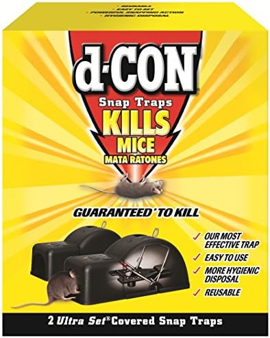 d-CON Reusable Ultra Set Covered Mouse Snap Trap, 2 Traps, 2 Count (Pack of 1)