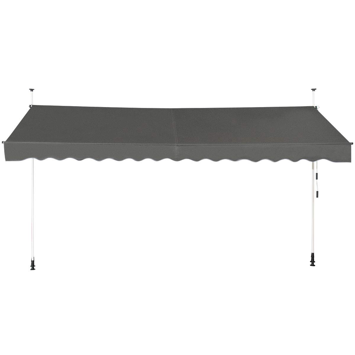 Toldo De Pinza HOMASIS 4m - Protección Solar Sin Taladrar, Regulable En Altura Y Ángulo Con Manivela (Beige)