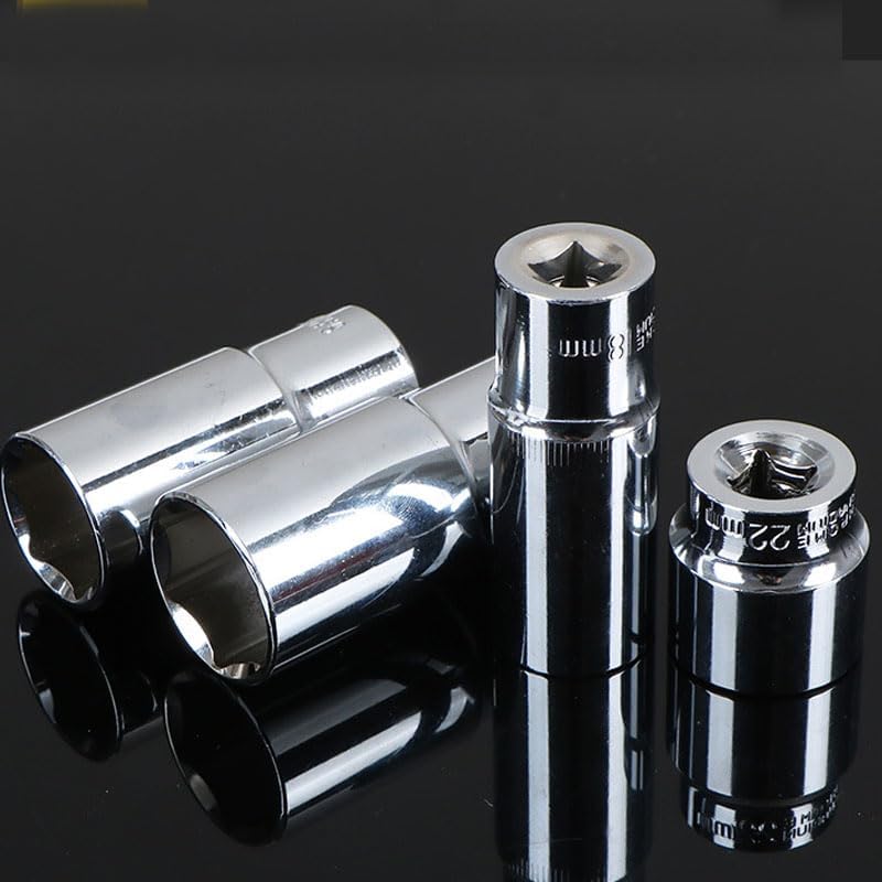 1 個 3/8 "ドライブ六角キーソケットレンチメトリック 6 点ソケットセットラチェットレンチ自動車修理ハンドツールナット