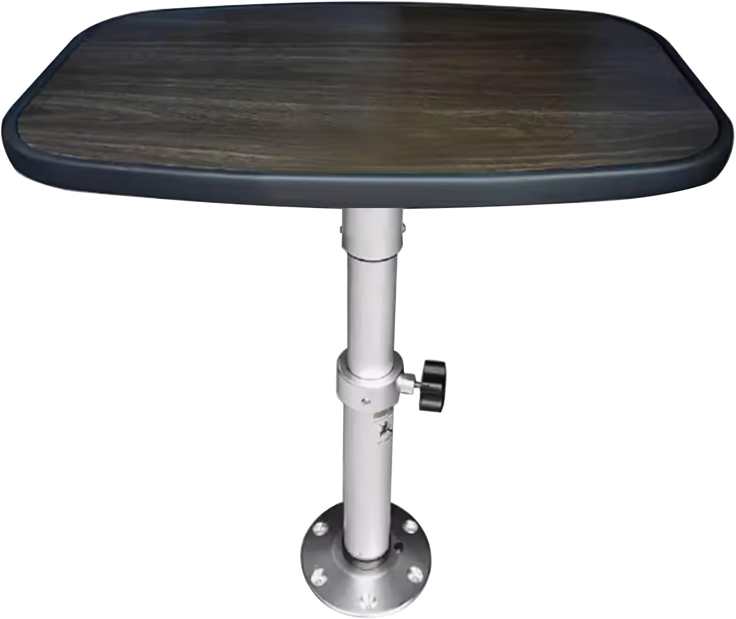 Boat Table Leg Set, Removable Rectangular Pontoon Table, Height Adjustable Base Pedestal 21-28", for Caravan RV Marine Boat(Black)