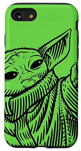 Coque Grogu Star Wars pour iPhone SE 2020 7 8 en silicone vert protection