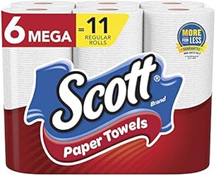 Scott Paper Towels, Choose-A-Sheet - 6 Mega Rolls = 11 Regular Rolls (102 Sheets Per Roll)