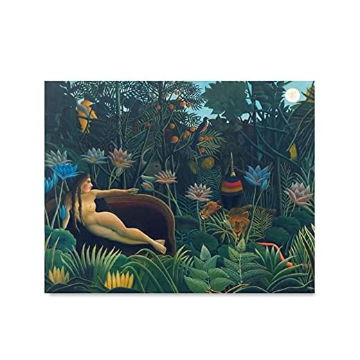 Modern abstrakt Retro affisch Fransk impressionistisk målare Canvastavla Henri Rousseaus drömkonst Bildgalleri