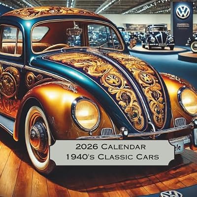 2026 Calendar 1940's Classic Cars
