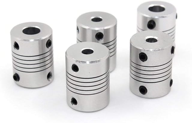 ARCELI 5 szt. elastyczne złącza 5 mm do 8 mm NEMA 17 łącznik wałka do drukarki RepRap 3D Prusa i3 lub CNC