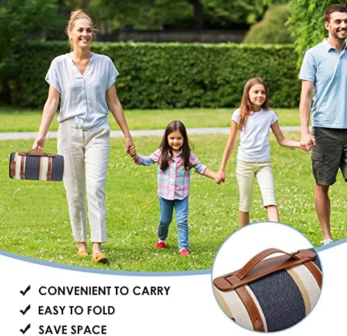 HappyPicnic Extra Large Picnic Blanket Rug, 220 x170cm 87"X 67"Handy Mat with Waterproof Backing,Oversized Portable Lawn Blanket or Sandproof Beach Mat for Outdoor Camping