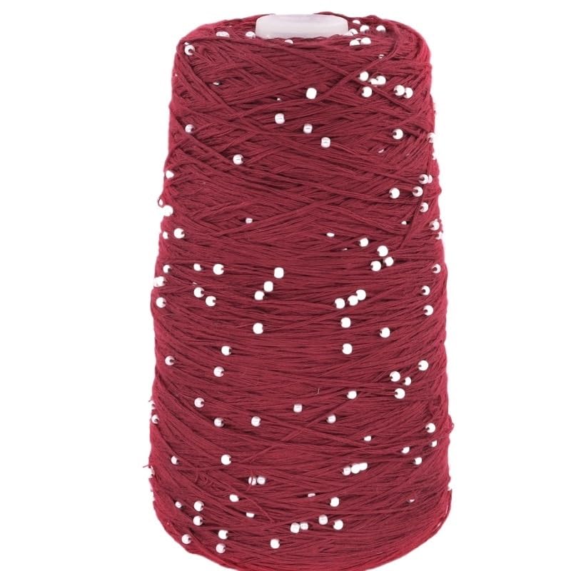 Filo for uncinetto in pura lana fine di puro cotone da 350 g - Filato lavorato a mano mercerizzato for perline e artigianato(07color)