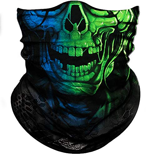 Image of Obacle Skull Face Mask Half for Dust Wind UV Sun Protection Seamless 3D Tube Mask Bandana for Men Women Durable Thin Breathable Skeleton Mask Motorcycle Riding Biker Fishing Cycling Sports Festival