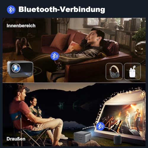 【Elektrische focus/trapeziumcorrectie】 Hipppus Mini Smart Beamer 4K Android projector 1080p Full HD thuisbioscoop WiFi 6 Bluetooth video minibeamer mobiele telefoon compatibel met smartphone/Fire - Image 8