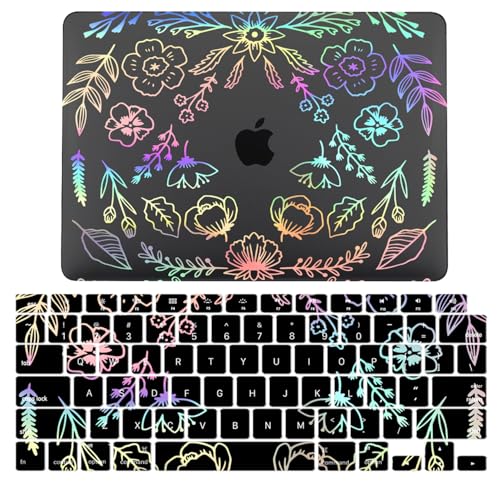 Funda MacBook Air 15 M2 M3 carcasa rígida A2941 A3114 protector teclado Flash Black LT9