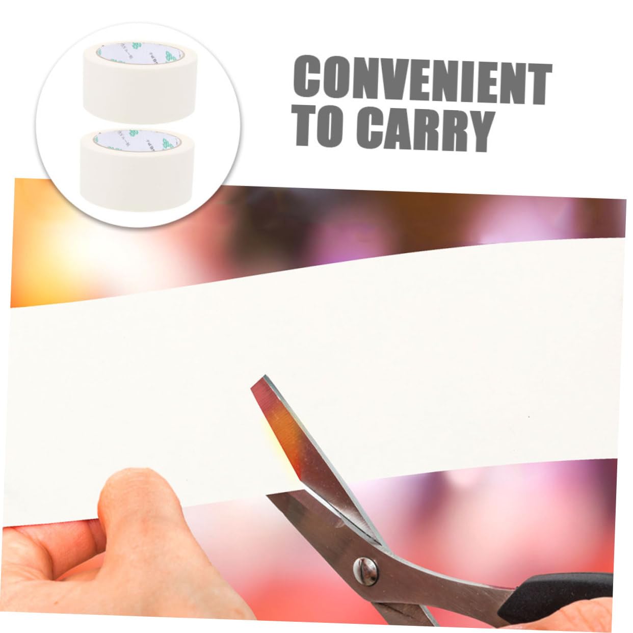 GRIRIW Writable Kraft Packing Tape 2 Rolls White Paper Shipping Tape Strong Adhesion Sealing for Carton Boxes Diy and Mailing Use - Image 4