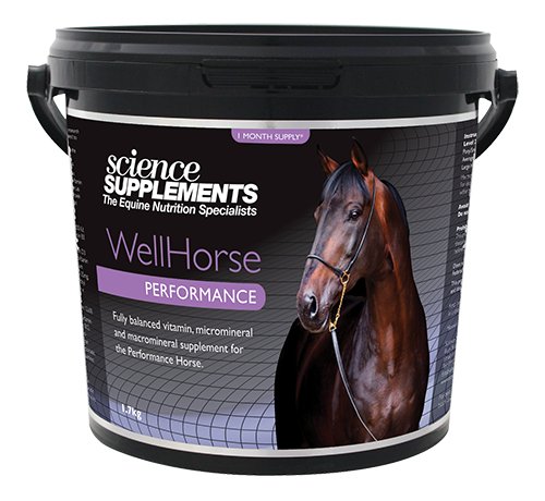 Science Supplements WellHorse Performance For Horses & Ponies - General Vitamin & Micromineral Equine Supplement With Added Glucosamine & MSM - 1.7kg
