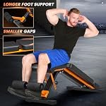 350KG hantelbank klappbar - Bonvork Trainingsbank mit 1,6 MM Verdickter Stahl, Schrägbank für Fitnessstudio zu Hause,hantelbank verstellbar, Flach Rückgang Bankdrücken Bank – Bild 5