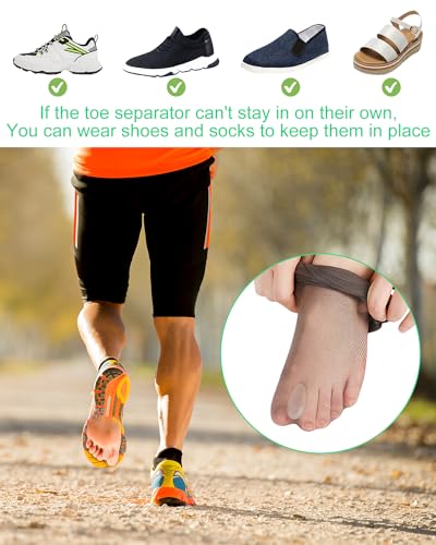 12 pack gel toe separators silicone toe spacers for women men bunion corrector toe pain relief toe alignment soft toe spacer for crooked toes overlapping toes hammertoe correction large