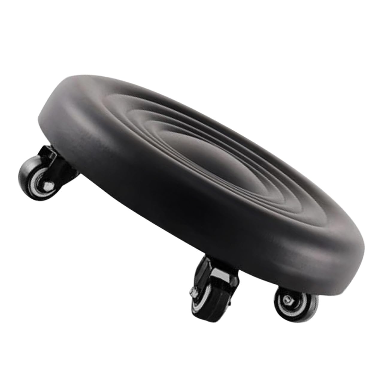 Tabouret charge élevée ergonomique en acier inoxydable au design noir épuré