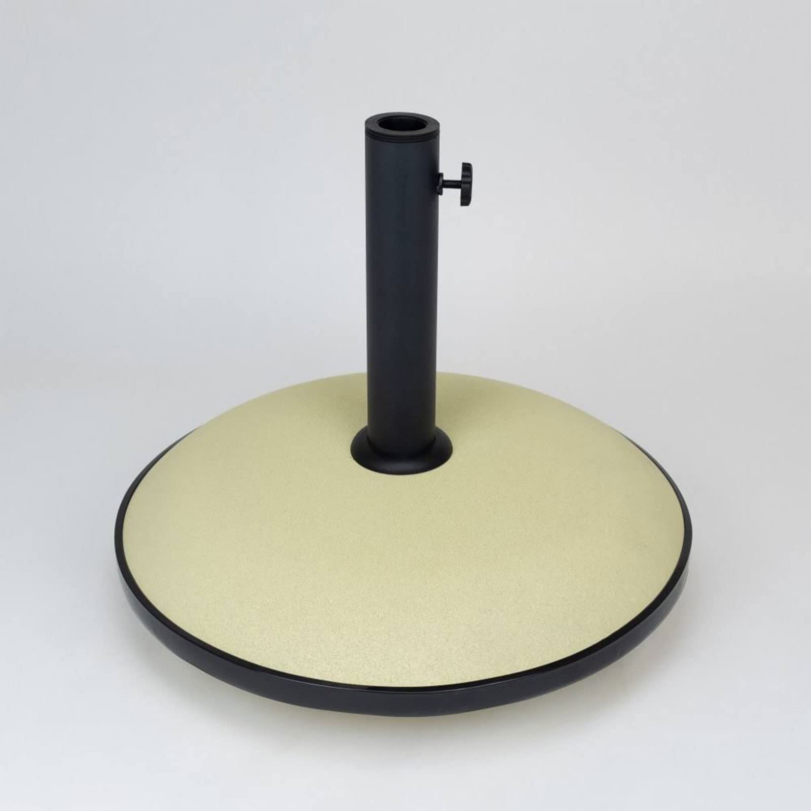 MONDO VIRO Elegante Base per ombrelloni in Cemento/graniglia per Una stabilità Senza compromessi (Rotondo 15 kg, Beige)