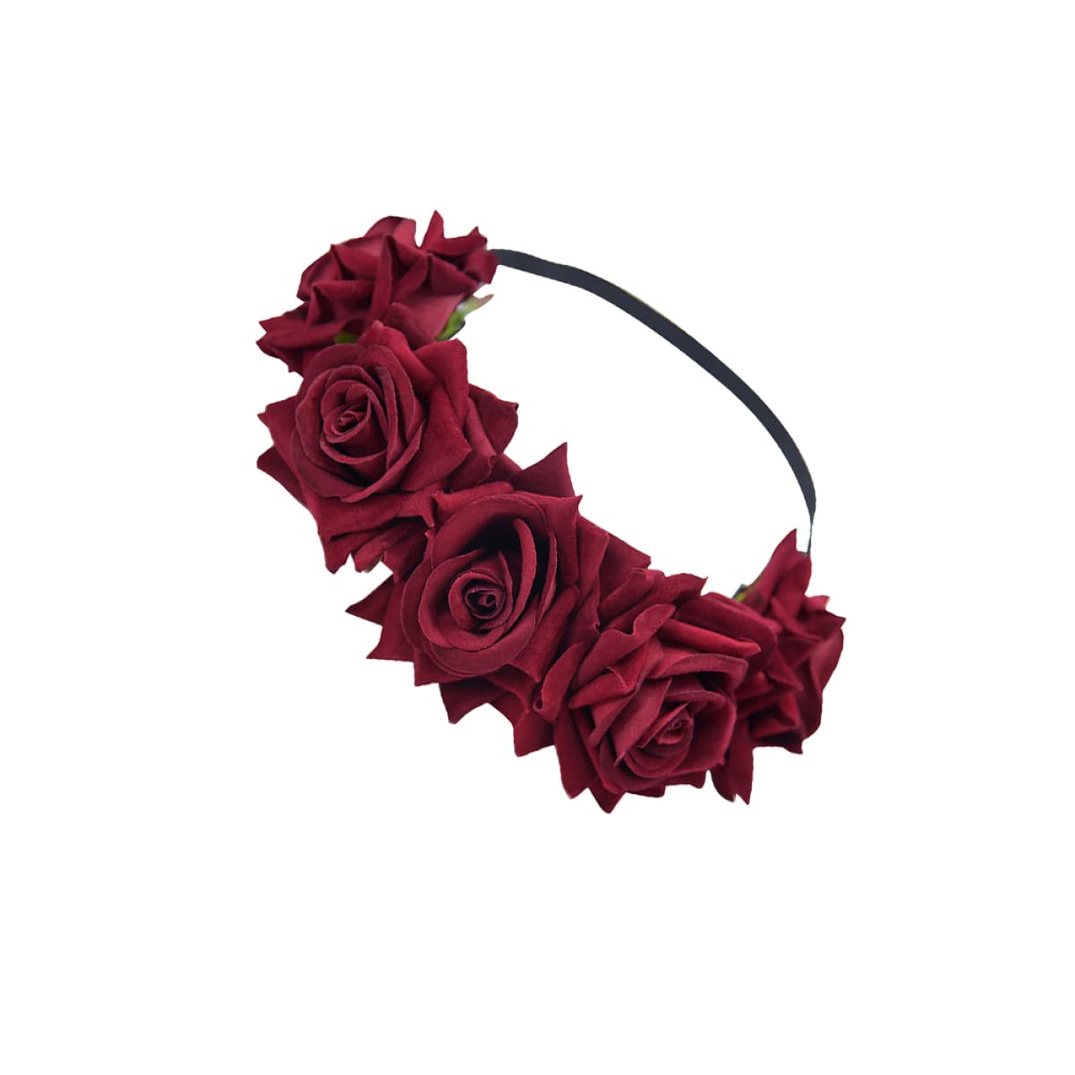 3 Piezas Aureola De Flores Diadema Floral Elástica Accesorios De Decoración Para El Cabello Diadema De Flores Tocado De Artificiales Flor De La Boda Nacarado Rosa Novia