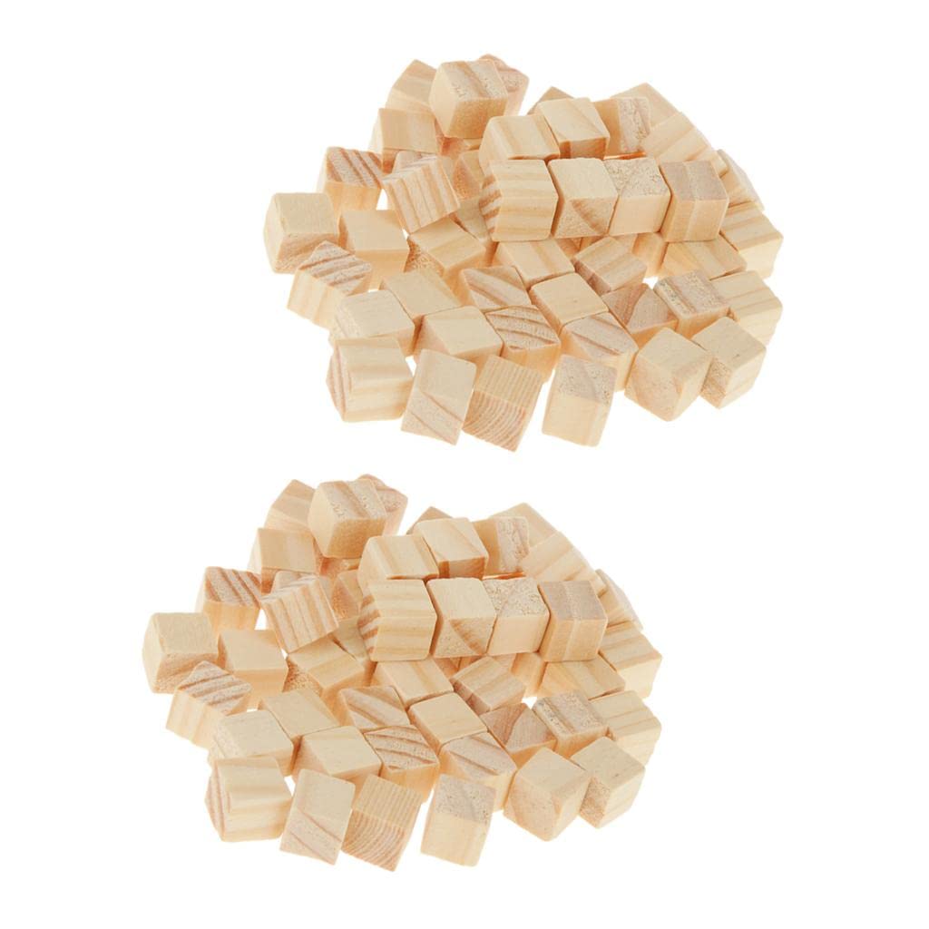 ATORSE Toy 100 Pieces Wooden Tiles Blank Cubes for Crafts Wood Scrapbooking-Toys & Hobbies-Games-Board & Traditional Games-Contemporary Manufacture-image-26