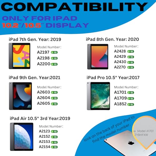Image of WIWU iPad 9th /8th /7th Generation Case with Keyboard, Detachable Case with Vertical Support, for Air 3rd, iPad Pro 10.5 inch,Trackpad,7 Color Backlit