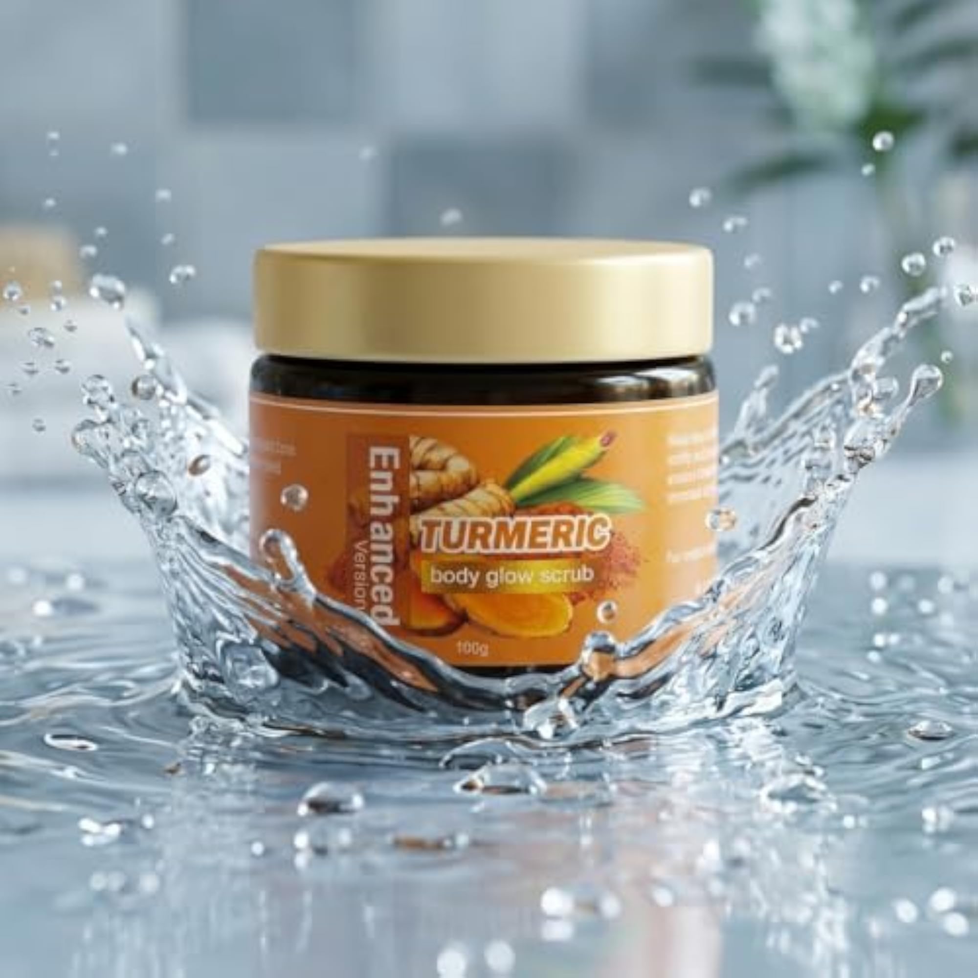 Turmeric Body Glow Scrub for Deep Exfoliation & Brightening