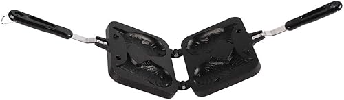 Miniatura 8 de 2 caras de acero inoxidable con forma de pescado, sartén para tartas de hierro gofre, paninis para hornear paninis para hacer pasteles de gofres
