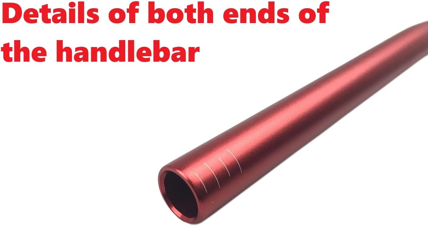 MTB Mountain Bike Handlebar, Aluminum Alloy MTB Handlebar, 31.8mm Diameter, 720mm Wide Bicycle Bar(25° Handlebar 720mm) (Red)