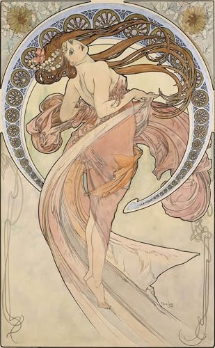 Peinture murale l'été d'Alphonse Mucha pour créer un salon chaleureux