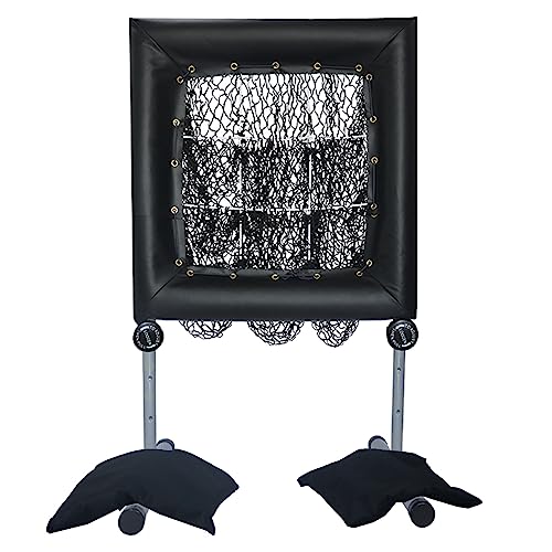 Orchid Pitching Pocket Net For Baseball & Softball, Heavy Duty Pitching Target Strike Zone, Portable Practice Target Pitching Net With 9 Holes Strike Zone, Adjustable Height And Angle #TOP4