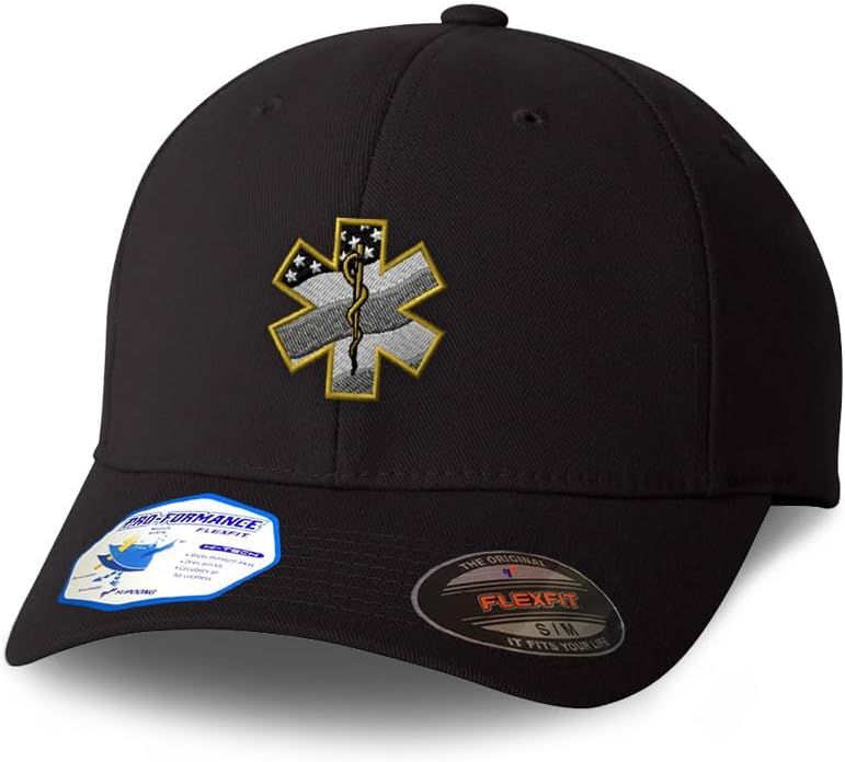 Flexfit Cap for Men & Women Embroidered Paramedic EMT Embroidery Flexfit Hats Baseball Caps